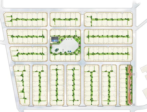 Cityscape Rendering. Landscaped land, such as a grid. Since all of the flat-shaped land, You can planning was effective use of the site full. Unification outside the structure is adorned the town of waveform to associate the sea of Yokosuka.