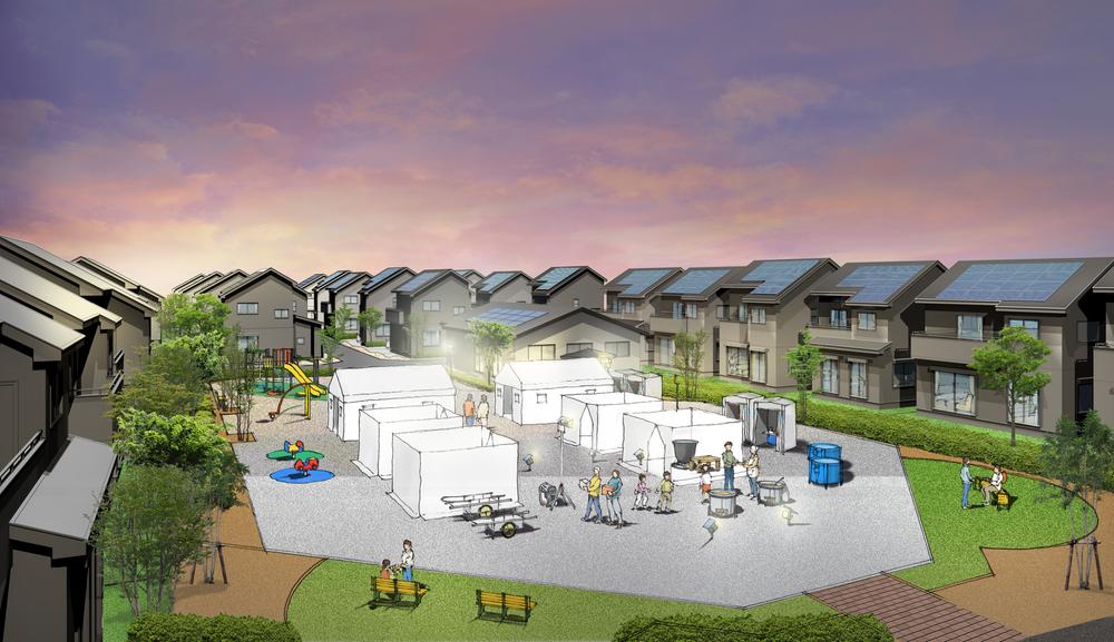 Other. With the aim of community that a disaster can also be self-supporting. Assume that disaster prevention based in the center of the park that autonomy hall is adjacent. Through charm BOX, Residents will promote the activities of "mutual assistance", which together with Sansataun.