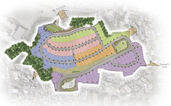 The entire compartment Figure. All 141 compartments born on top of the hill of 2 stations within walking distance. Two parks on-site, The four seasons of facial expression can enjoy planted 栽計 image, Realized people and green familiar city live.
