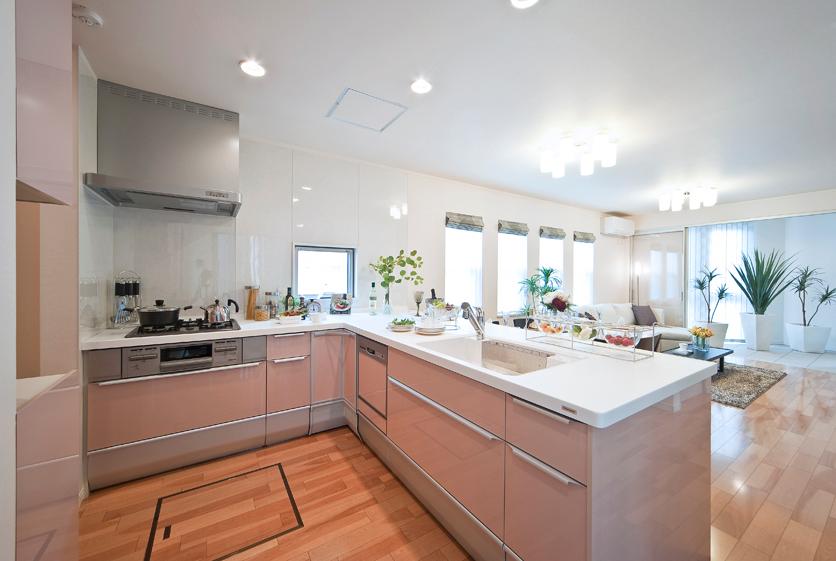 Kitchen. Established the longing of the L-shaped kitchen. Going to be fun and also daily dishes from the conversation with the family relaxing in the living room is bouncing. Indoor (March 2013) Shooting