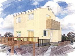 Rendering (appearance). Spacious wood deck is attractive