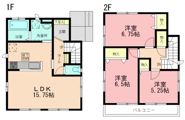 Floor plan. 25,800,000 yen, 3LDK, Land area 84.31 sq m , Building area 82.8 sq m
