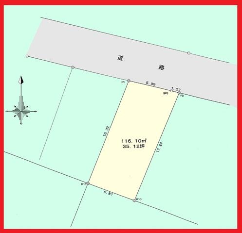 Compartment figure. Land price 22,800,000 yen, Land area 116.1 sq m