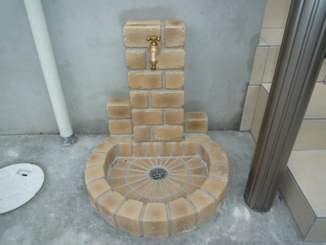 Garden. Lovely standing faucet