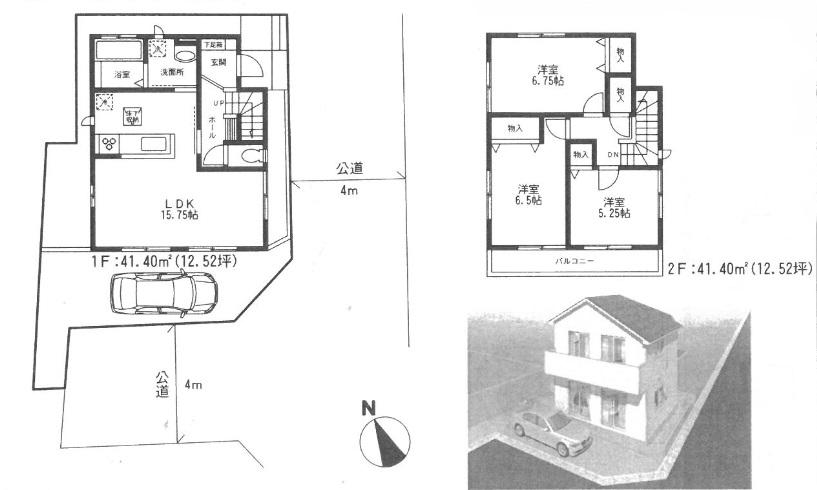 Floor plan. 25,800,000 yen, 3LDK, Land area 84.31 sq m , Building area 82.8 sq m