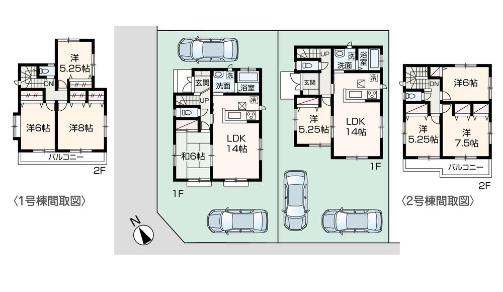 The entire compartment Figure. It is spacious 2 car car space! Your family does not inconvenience! !
