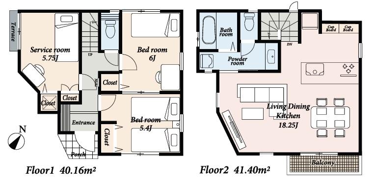 Floor plan. (A Building), Price 28.6 million yen, 2LDK+S, Land area 87.13 sq m , Building area 81.56 sq m