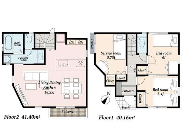Floor plan. (A Building), Price 28.6 million yen, 2LDK+S, Land area 87.13 sq m , Building area 81.56 sq m