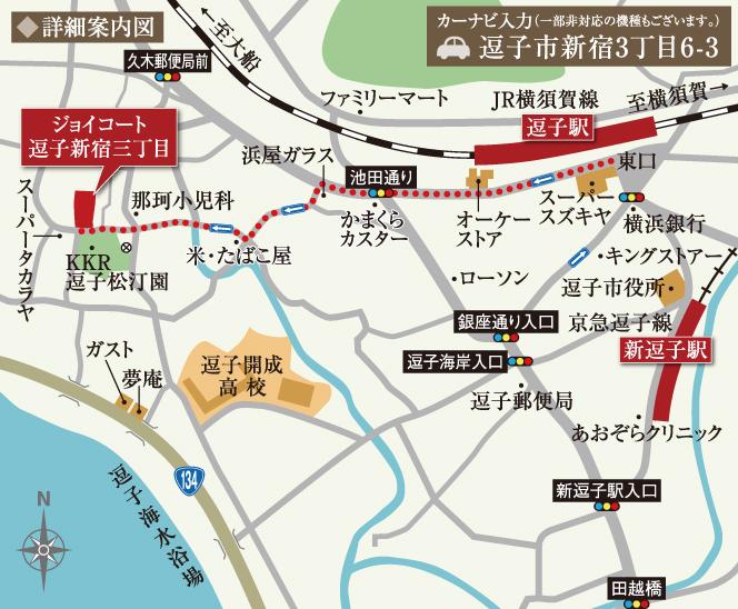 Local guide map. Detailed map