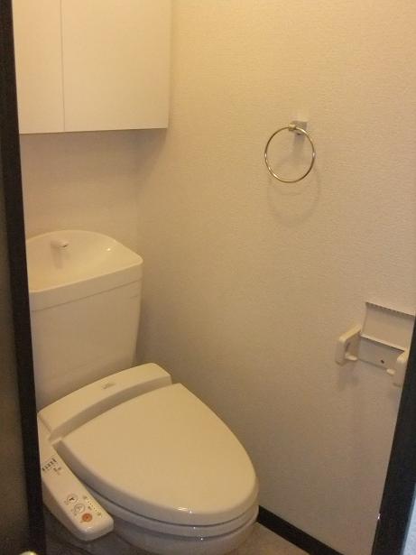 Toilet. With warm water washing toilet seat!