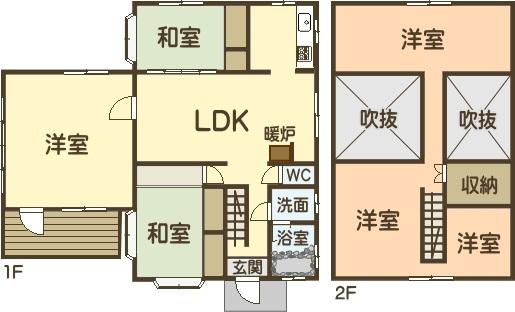 Floor plan. 35 million yen, 5LDK, Land area 885 sq m , Building area 203.69 sq m