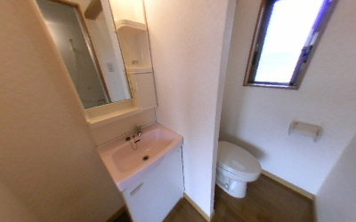 Washroom. There is a window in the washroom