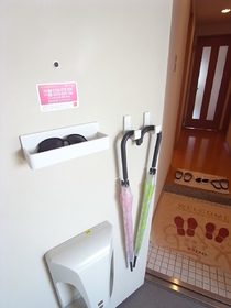 Entrance. It was established umbrella over the glove compartment in the front door.