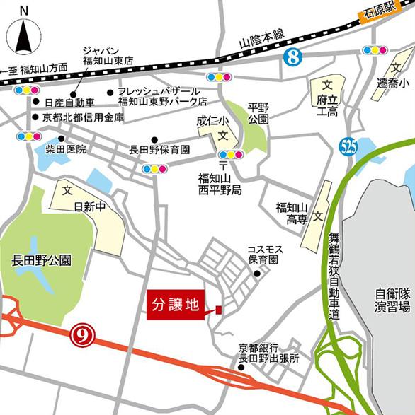 Local guide map.  ※ Near the guide map