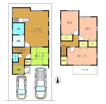 Floor plan. 27,800,000 yen, 4LDK, Land area 92.99 sq m , Building area 88.29 sq m