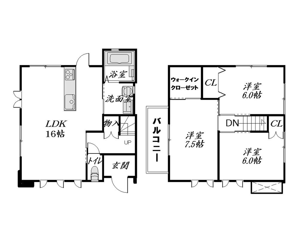 Floor plan. 25,800,000 yen, 3LDK, Land area 100.19 sq m , Building area 80.13 sq m 2 No. land 25,800,000 yen Land area: 100.19 (30.30 square meters) Ken'nobe: 80.13 sq m