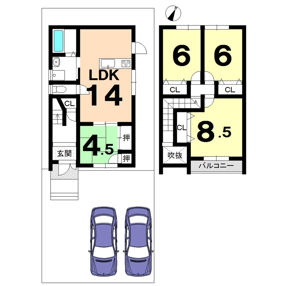 Building plan example (floor plan). Building plan example Building price 16.8 million yen, Building area 91.91 sq m