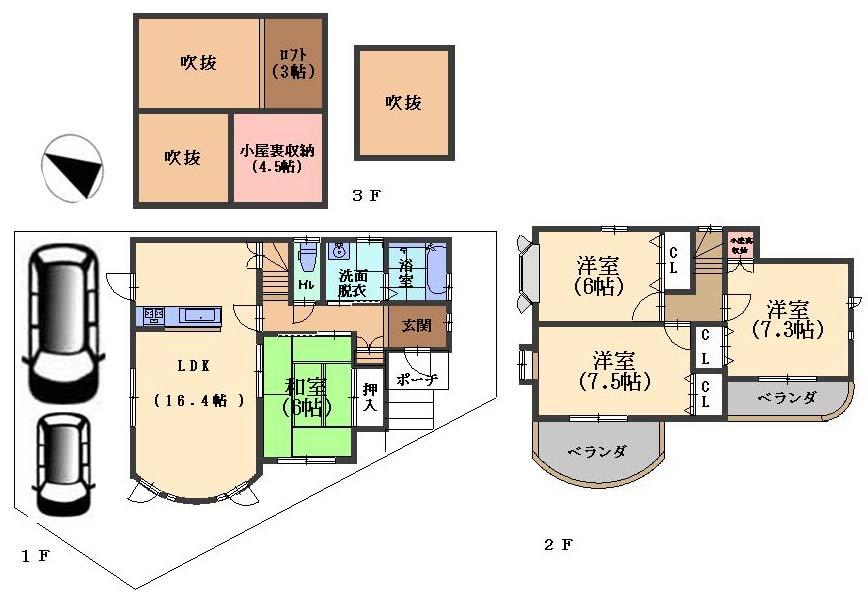 Floor plan. (No. 1 point), Price 25,800,000 yen, 4LDK, Land area 103.38 sq m , Building area 96.4 sq m