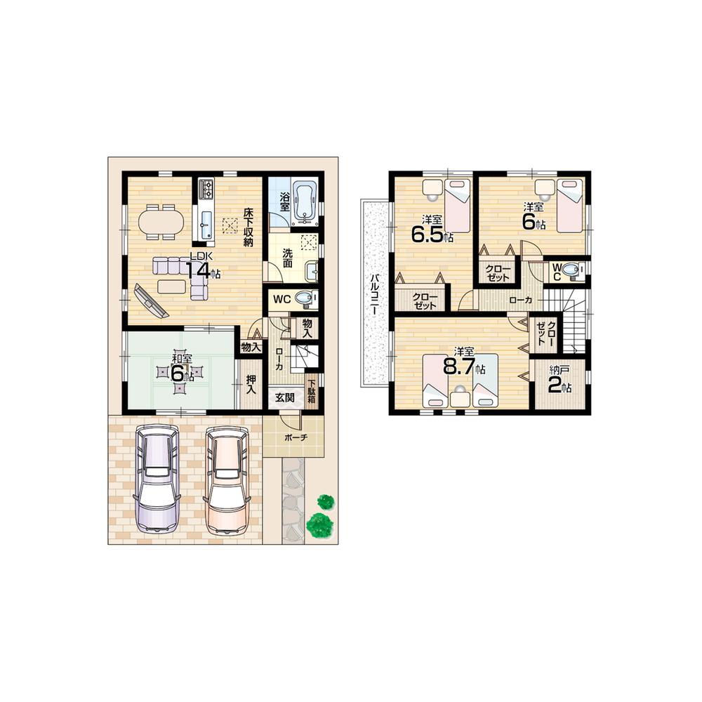 Floor plan. (1 Building), Price 17.5 million yen, 4LDK, Land area 115.76 sq m , Building area 95.98 sq m