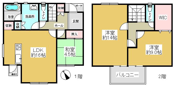 Floor plan. 26,800,000 yen, 3LDK + S (storeroom), Land area 212.5 sq m , Building area 109.3 sq m