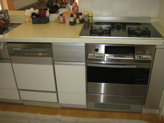 Kitchen. Counter kitchen with dishwasher dryer