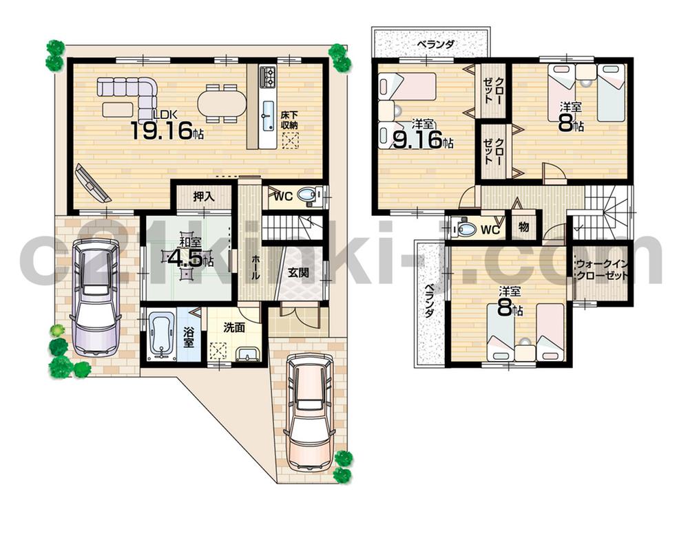 Floor plan. (Version 9), Price 17.1 million yen, 4LDK, Land area 106.68 sq m , Building area 112.32 sq m