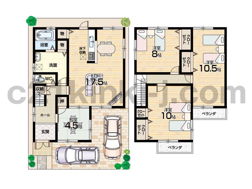 Floor plan. (Version 2), Price 18 million yen, 4LDK, Land area 104.18 sq m , Building area 115.02 sq m