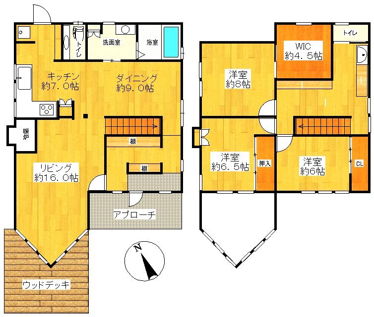 Floor plan. 39,800,000 yen, 3LDK, Land area 186.22 sq m , Building area 140.77 sq m   ~ Living only 16 Pledge ~