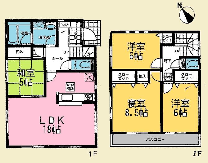 Floor plan. 23,900,000 yen, 4LDK, Land area 180.95 sq m , Building area 99.63 sq m
