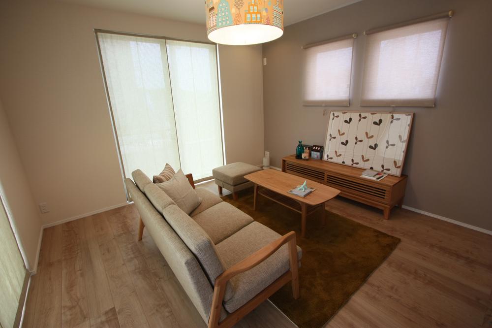 Living. South-facing living room is very bright