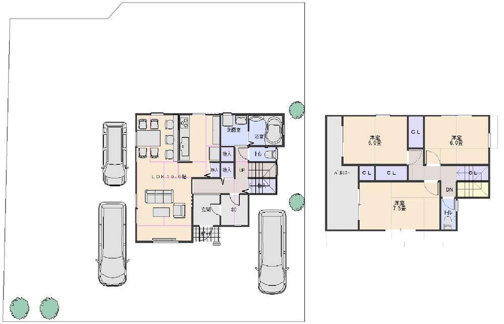 Floor plan. 23,300,000 yen, 3LDK, Land area 373.92 sq m , Building area 102.06 sq m