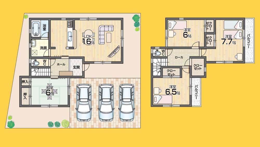 Floor plan. (No. 4 locations), Price 23,900,000 yen, 4LDK, Land area 152.55 sq m , Building area 100.84 sq m