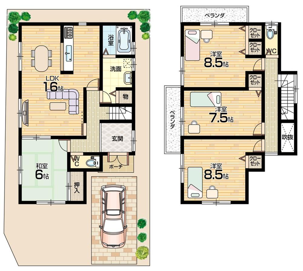 Floor plan. 23.8 million yen, 4LDK, Land area 108.01 sq m , Building area 107.37 sq m floor plan