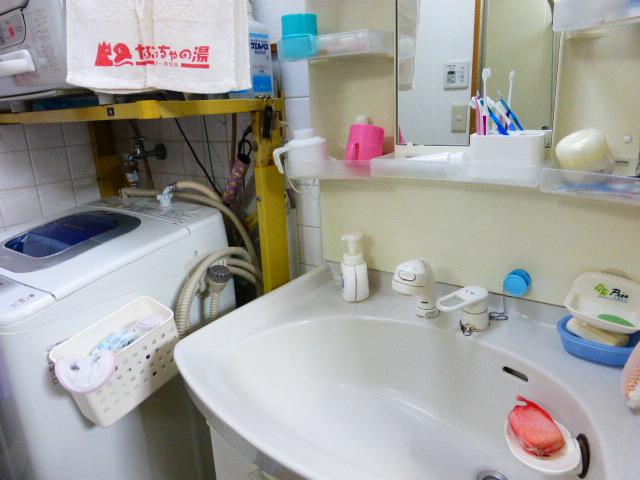 Wash basin, toilet. Indoor shooting