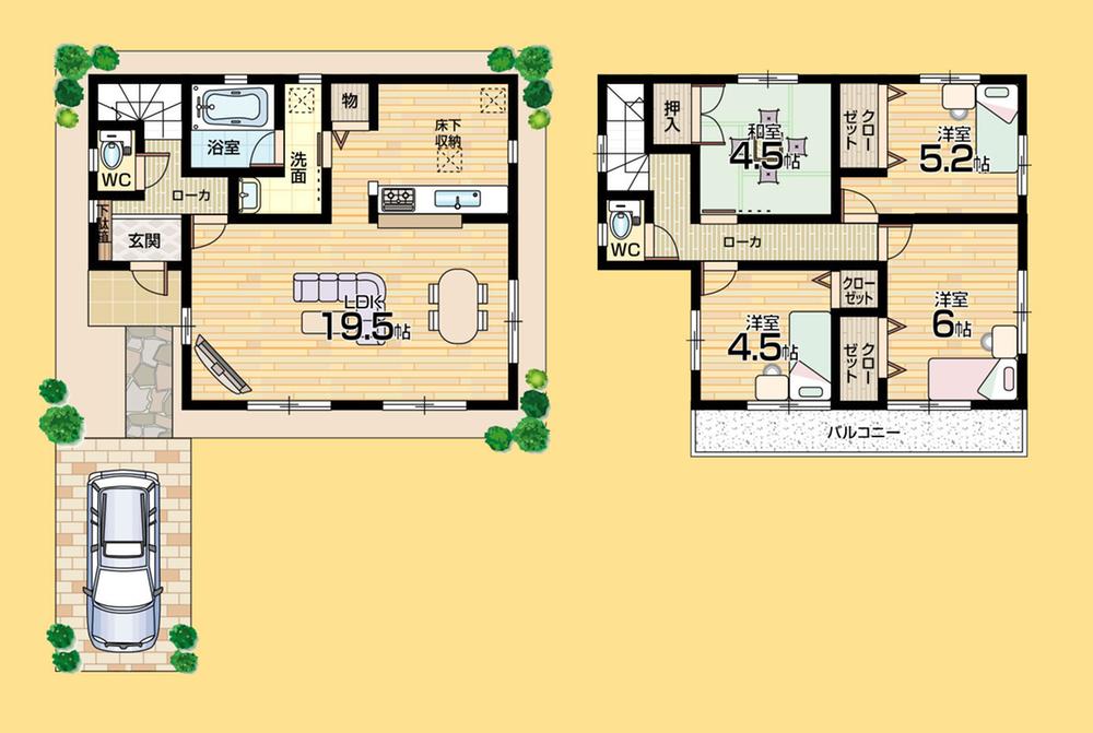 Floor plan. (No. 4 locations), Price 21.9 million yen, 4LDK, Land area 135.45 sq m , Building area 92.34 sq m