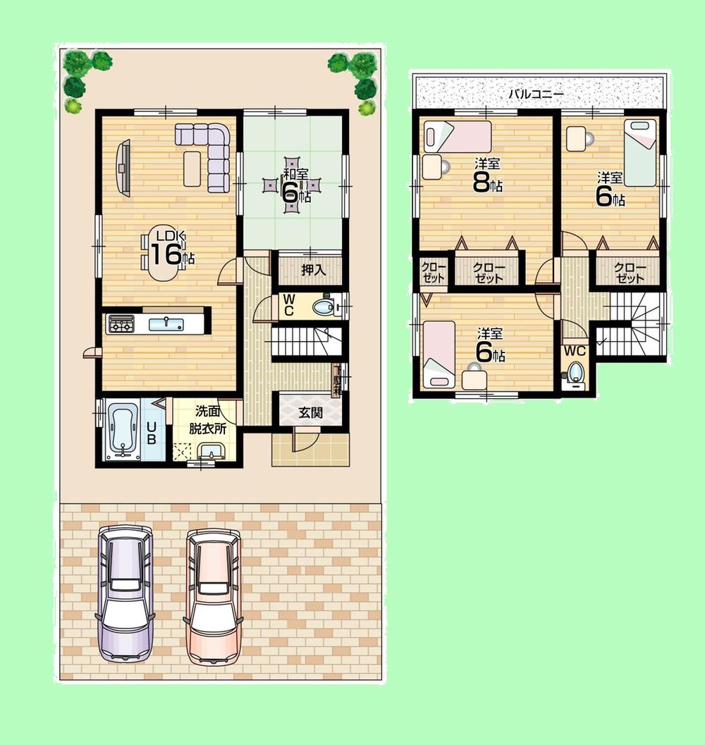 Floor plan. (No. 1 point), Price 25,900,000 yen, 4LDK, Land area 134.49 sq m , Building area 97.2 sq m
