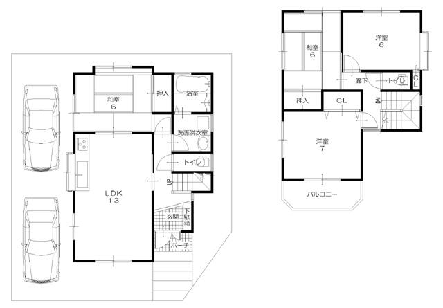 Floor plan. 19,800,000 yen, 4LDK, Land area 104.48 sq m , Building area 92.74 sq m