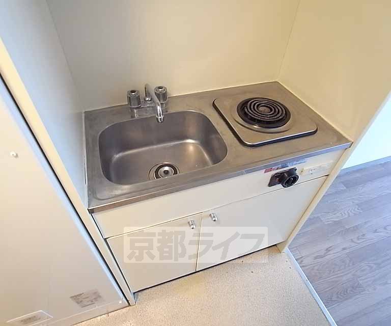 Kitchen. Compact kitchen is attractive.