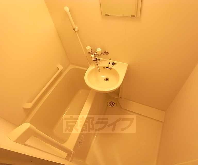 Bath. It comes with a wash basin in the bathroom.