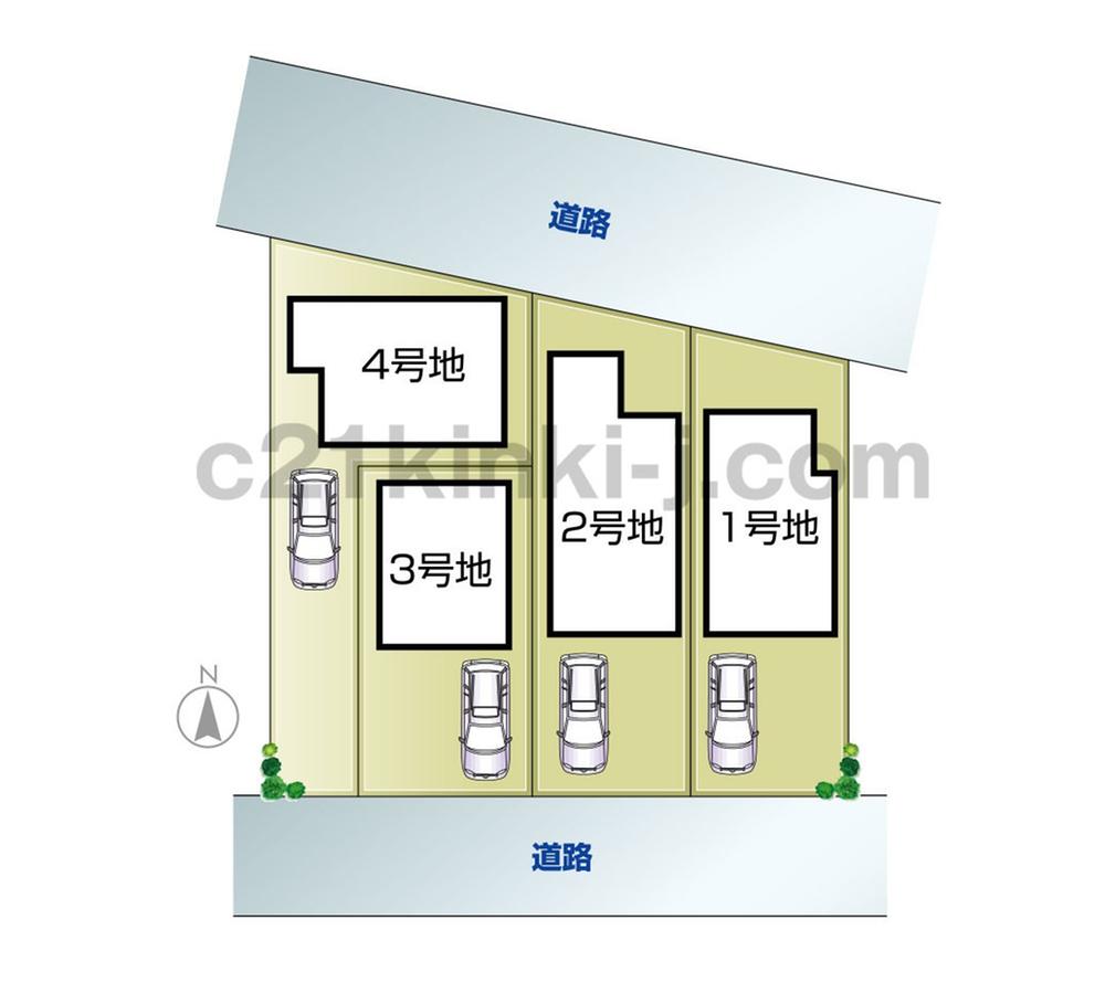 Compartment figure. 24,800,000 yen, 4LDK, Land area 113.3 sq m , Building area 95.98 sq m new districts of all four compartments! 