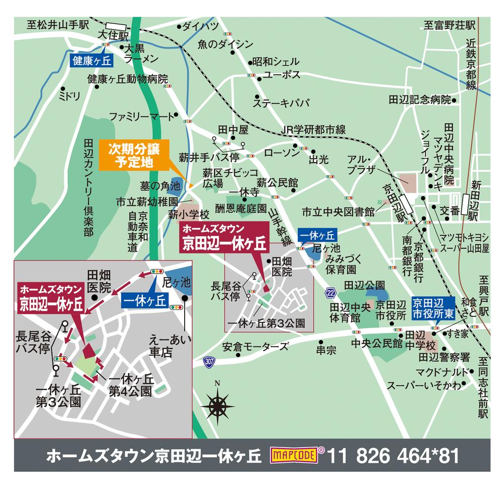 Local guide map. map