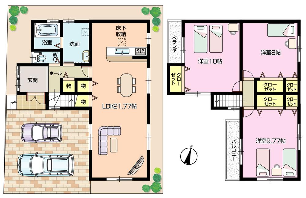 Floor plan. (No. 24 locations), Price 24 million yen, 3LDK, Land area 110.62 sq m , Building area 110.25 sq m