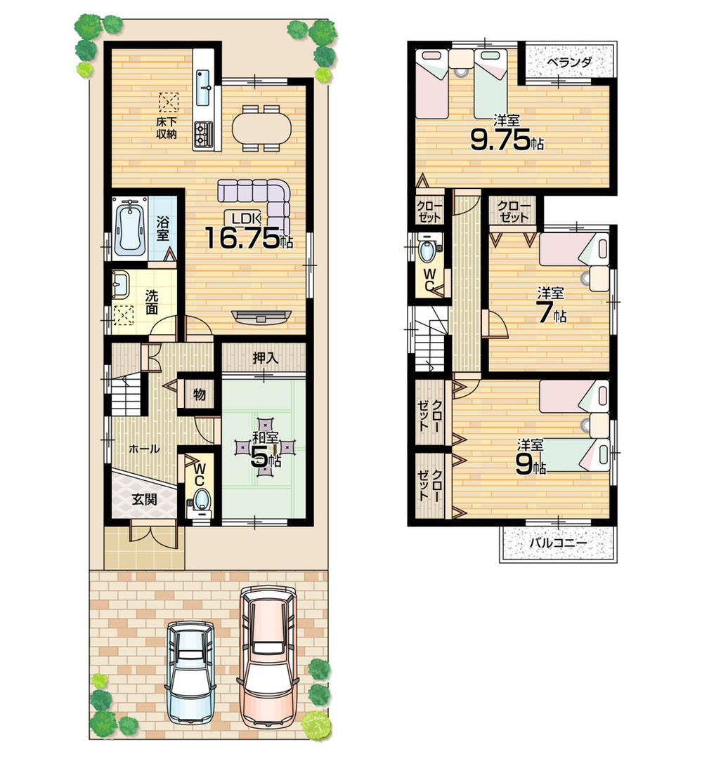 Floor plan. (No. 3 locations), Price 22,800,000 yen, 4LDK, Land area 104.76 sq m , Building area 110.16 sq m