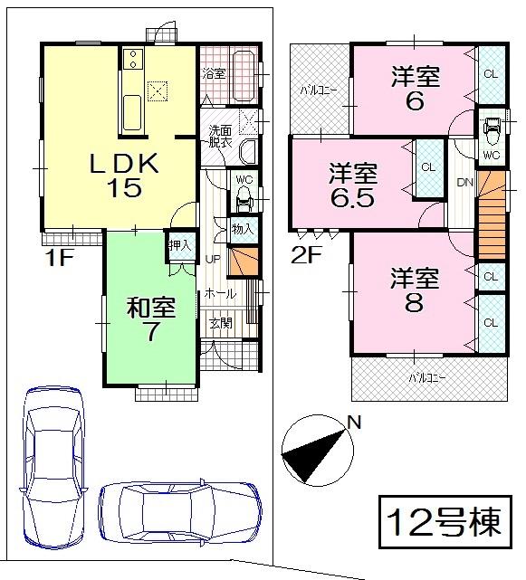 Floor plan. (12 Building), Price 28.8 million yen, 4LDK, Land area 110.31 sq m , Building area 99.36 sq m
