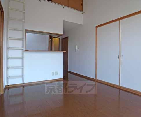 Living and room. Room of counter kitchen