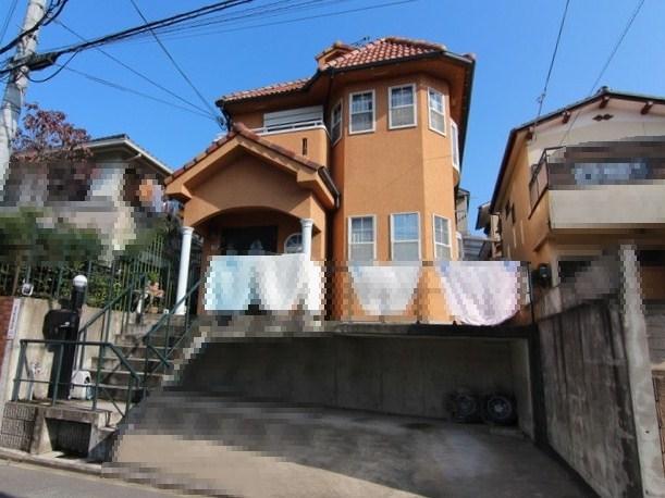 Local appearance photo. Fushimi-ku FukakusaOkame Tanikin MoriIzumo ◆ European-style building of Provence-style ◆ Parking two possible ◆ October 2000 Built ◆ 2WAY access