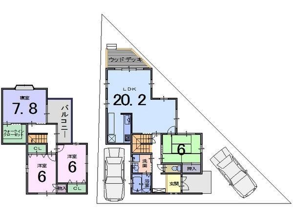 Other building plan example. 4LDK Building reference price 15.8 million yen Building floor area of 112.78 sq m