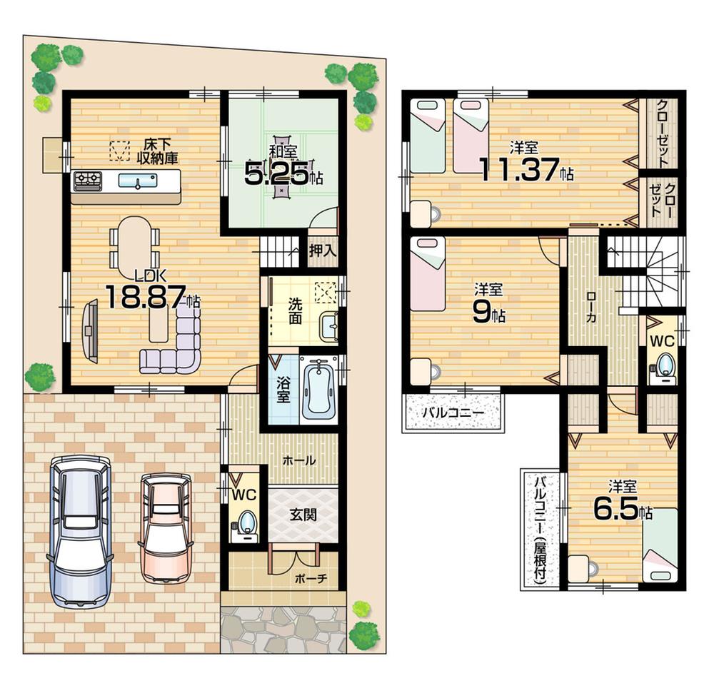 Floor plan. 22.6 million yen, 4LDK, Land area 103.37 sq m , Building area 115.42 sq m