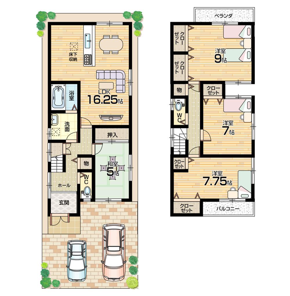 Floor plan. (No. 4 locations), Price 22.6 million yen, 4LDK, Land area 104.77 sq m , Building area 108.54 sq m
