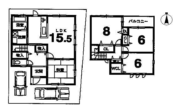 Floor plan. 38,800,000 yen, 4LDK, Land area 101.92 sq m , Building area 99.99 sq m